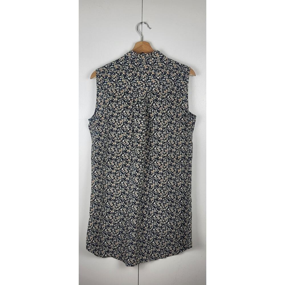 Equipment Femme Floral Silk Sleeveless Slim Signature Shift Shirt Dress | Size M - Picture 6 of 12